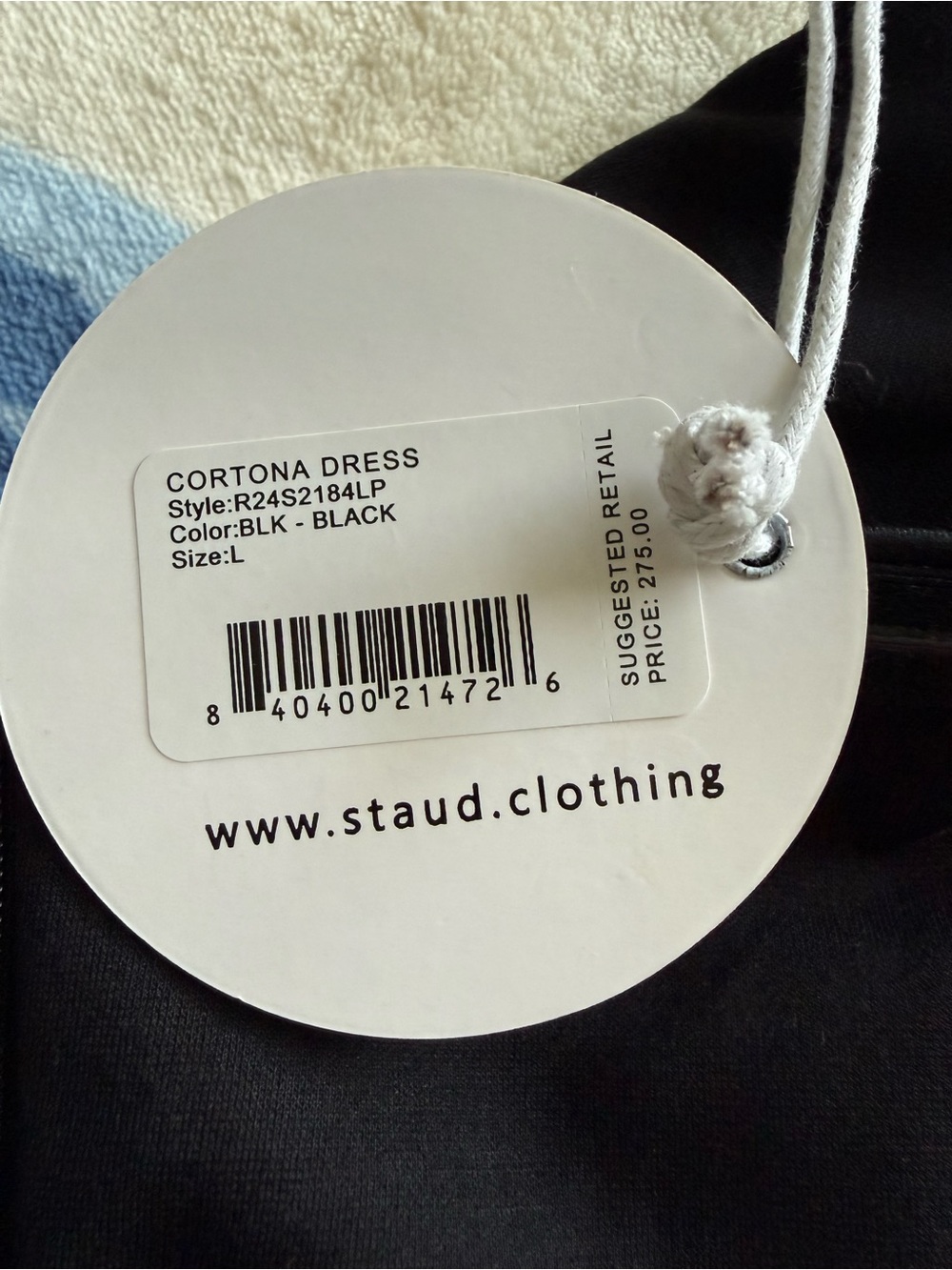 NWT STAUD Cortona Black Strapless Midi Dress sz L - Picture 12 of 15